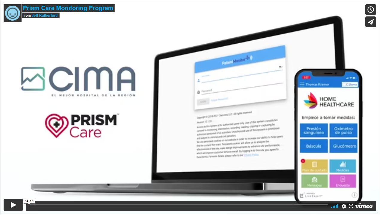 PRISM Care Uses ClairVista’s RPM Platform